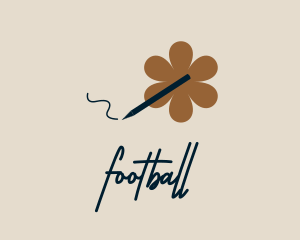 School Item - Floral Pen Writing logo design