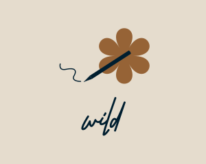 School Material - Floral Pen Writing logo design