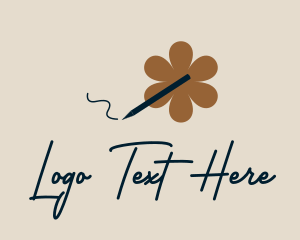 Floral Pen Writing Logo