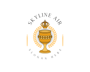 Sword - Royal Crown Cup logo design