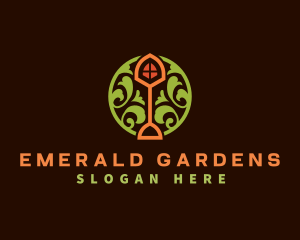 Gardening Shovel Landscaping logo design