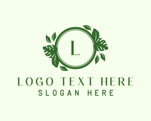 Garden Leaf Wreath Logo