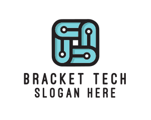 Square Circuit Tech logo design