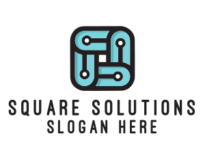Square - Square Circuit Tech logo design