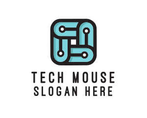 Square Circuit Tech logo design