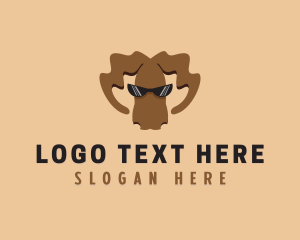 Shades - Wild Animal Moose logo design
