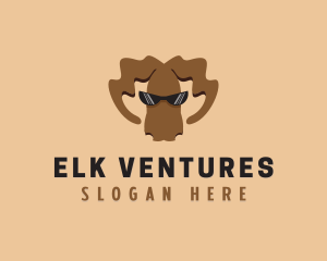 Elk - Wild Animal Moose logo design