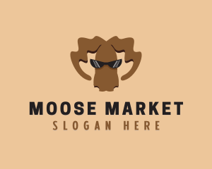 Moose - Wild Animal Moose logo design