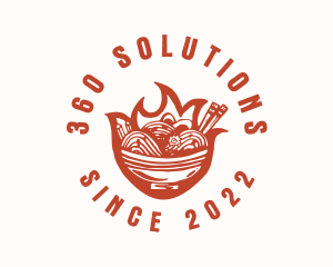 Flame Noodle Restaurant logo design