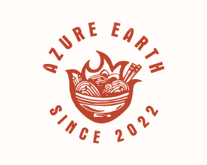 Flame Noodle Restaurant logo design