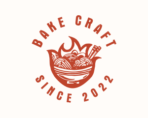 Flame Noodle Restaurant logo design