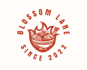 Flame Noodle Restaurant logo design