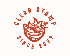 Flame Noodle Restaurant logo design