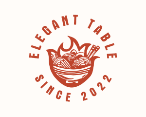 Flame Noodle Restaurant logo design