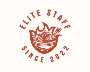 Flame Noodle Restaurant logo design