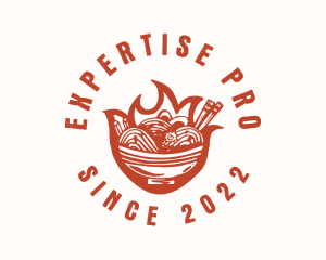 Flame Noodle Restaurant logo design