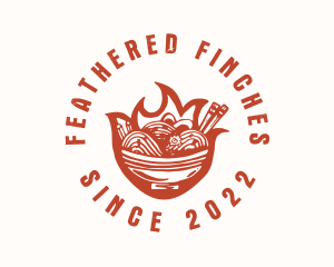 Flame Noodle Restaurant logo design