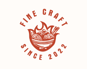 Flame Noodle Restaurant logo design