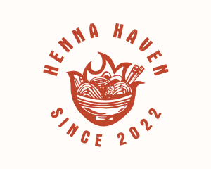 Flame Noodle Restaurant logo design