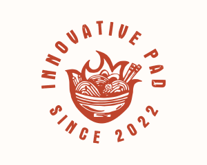 Flame Noodle Restaurant logo design