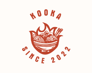 Flame Noodle Restaurant logo design