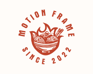 Flame Noodle Restaurant logo design