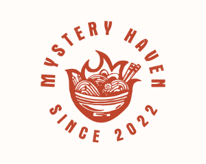 Flame Noodle Restaurant logo design