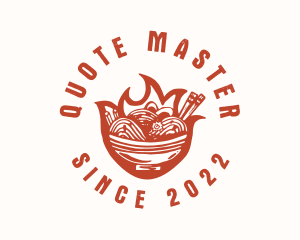 Flame Noodle Restaurant logo design