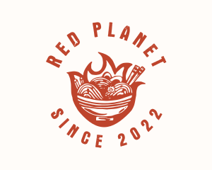 Flame Noodle Restaurant logo design