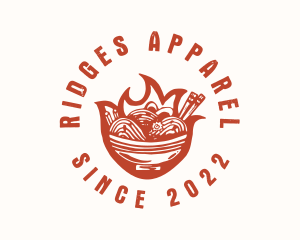 Flame Noodle Restaurant logo design