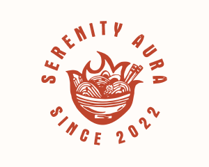 Flame Noodle Restaurant logo design