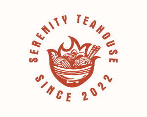 Flame Noodle Restaurant logo design