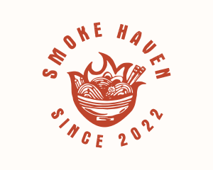 Flame Noodle Restaurant logo design