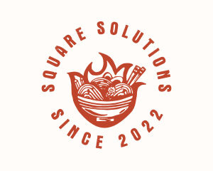 Flame Noodle Restaurant logo design