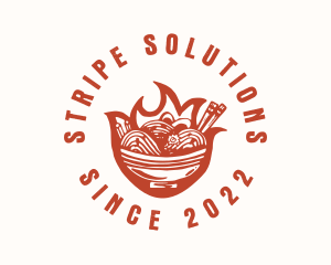 Flame Noodle Restaurant logo design