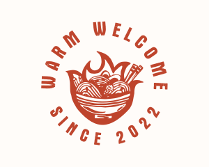 Flame Noodle Restaurant logo design