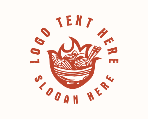 Flame Noodle Restaurant Logo