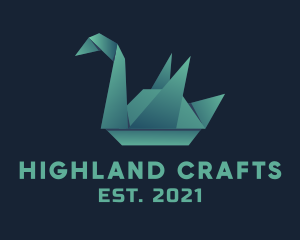 Goose Origami Craft logo design