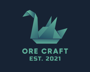 Goose Origami Craft logo design