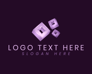 Block - Block Cube 3D logo design