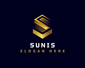 Luxurious Geometric Letter S logo design