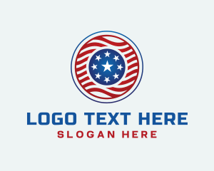 Flag - USA Flag Veteran logo design
