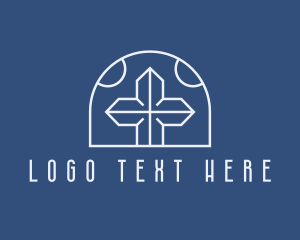 Parish - Religious Catholic Cross logo design