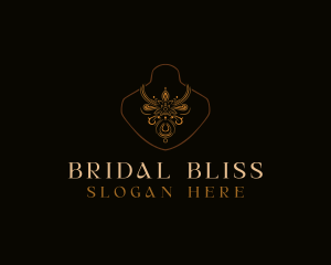 Bride - Floral Jewelry Necklace logo design