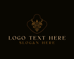 Stylist - Floral Jewelry Necklace logo design