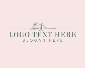 Eco - Aesthetic Organic Floral logo design