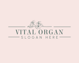 Aesthetic Organic Floral logo design