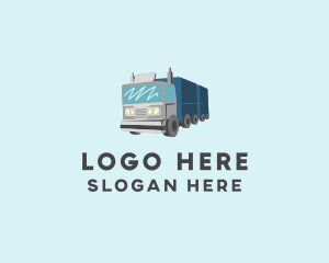 Delivery Truck - Long Haul Truck logo design