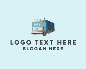 Logistic Services - Long Haul Truck logo design
