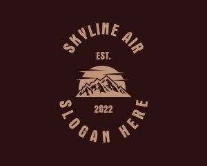 Campground - Mountain Peak Nature logo design